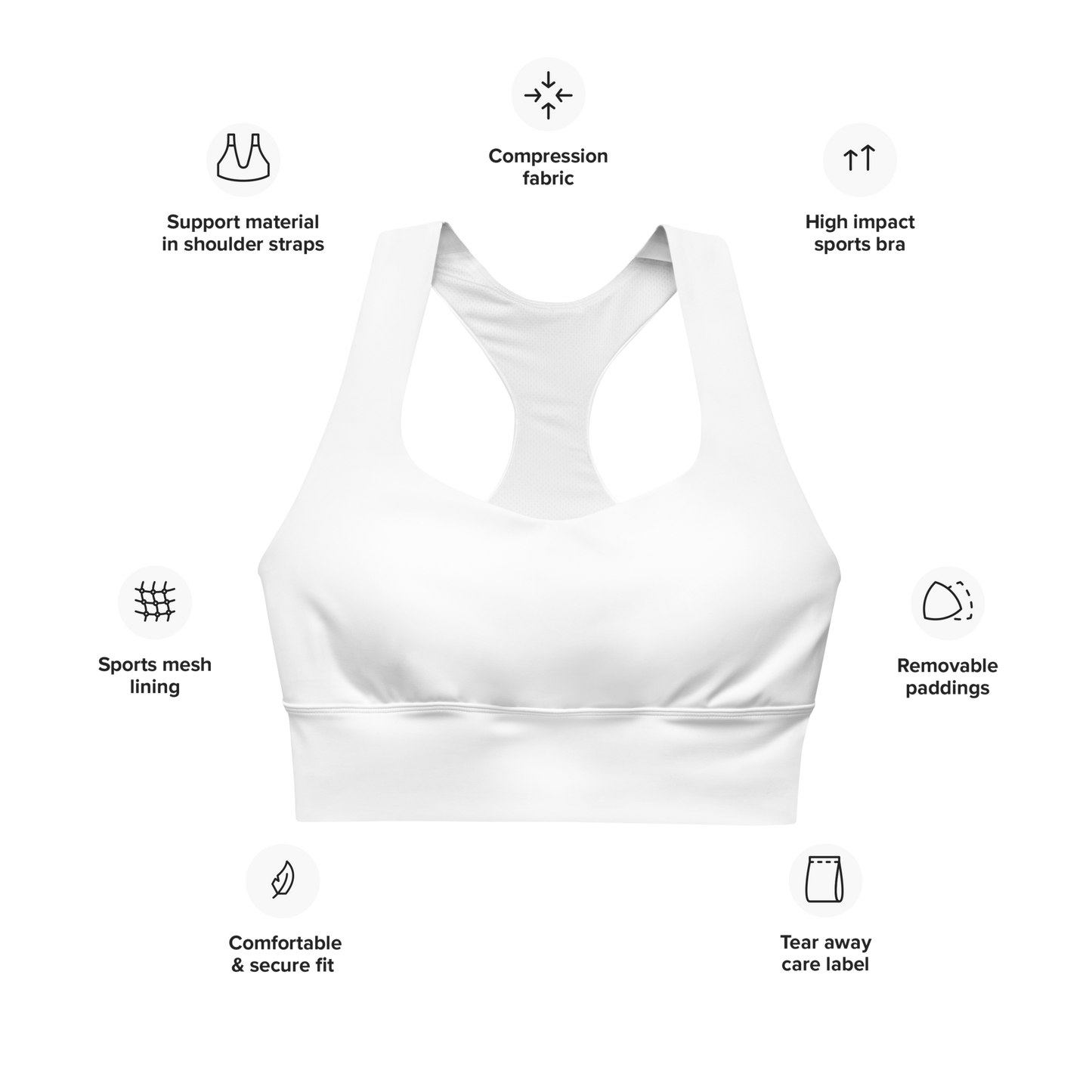 Recycled Longline Sports Bra